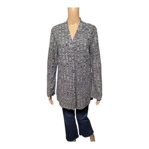 Eileen Fisher Silk Blend Open Front Cardigan Sweater S